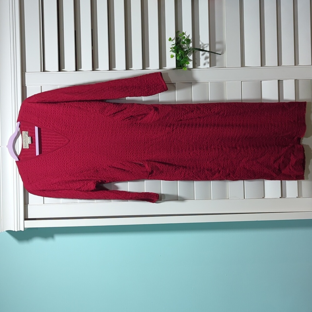 Italy Mariella Burani Red Laine Wool Dress Sz 10
